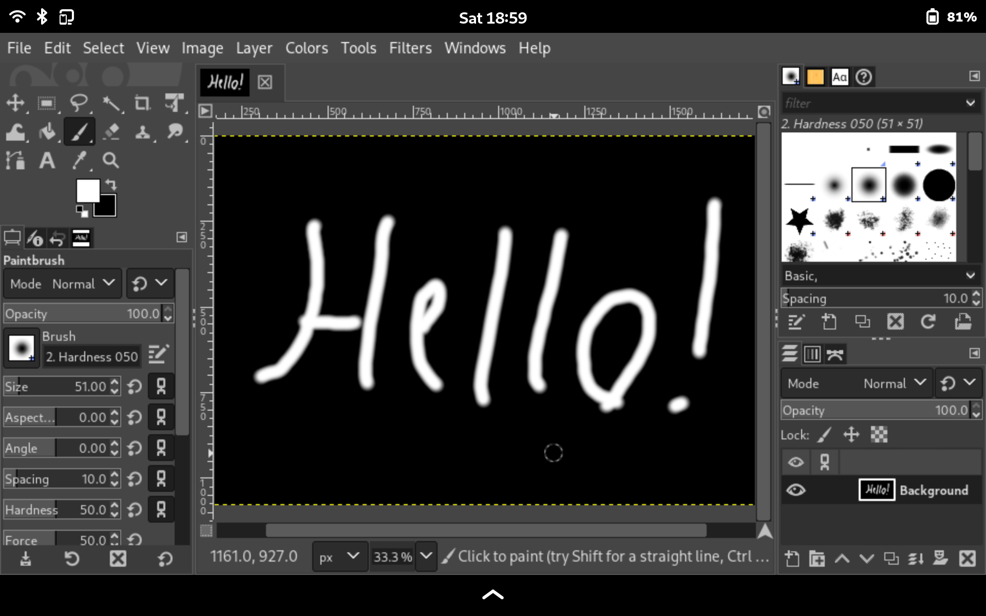 GIMP on a tablet